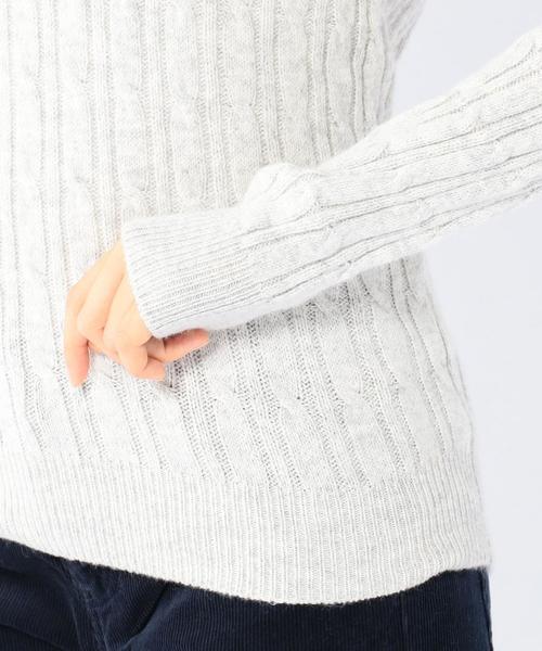 coen（コーエン）の「アンゴラ混ケーブルクルーネックニット（ニット/セーター・レディース・ライトグレー/ベージュ/ライトブルー/ネイビー・LARGE/MEDIUM）」の17枚目の写真