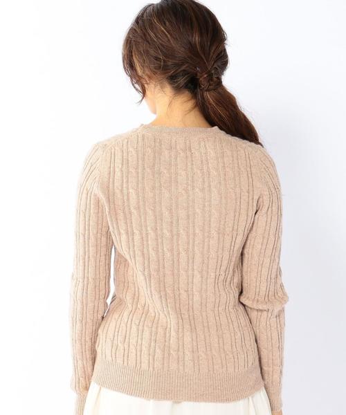 coen（コーエン）の「アンゴラ混ケーブルクルーネックニット（ニット/セーター・レディース・ライトグレー/ベージュ/ライトブルー/ネイビー・LARGE/MEDIUM）」の18枚目の写真