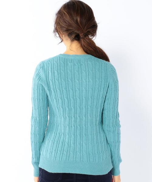 coen（コーエン）の「アンゴラ混ケーブルクルーネックニット（ニット/セーター・レディース・ライトグレー/ベージュ/ライトブルー/ネイビー・LARGE/MEDIUM）」の19枚目の写真