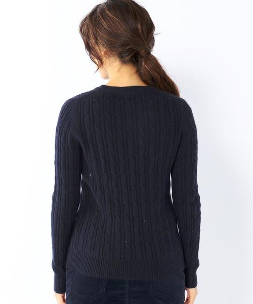 coen（コーエン）の「アンゴラ混ケーブルクルーネックニット（ニット/セーター・レディース・ライトグレー/ベージュ/ライトブルー/ネイビー・LARGE/MEDIUM）」の16枚目の写真