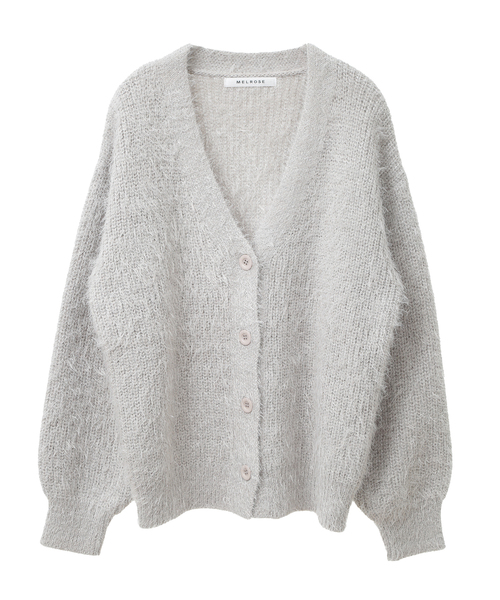 SOFFITTO(ソフィット)の「ラメ混シャギーニットカーディガン(取り扱い店舗限定)(カーディガン/ボレロ・レディース・オフホワイト/ブルー/グレイッシュベージュ/ブラック・FREE)」の3枚目の写真