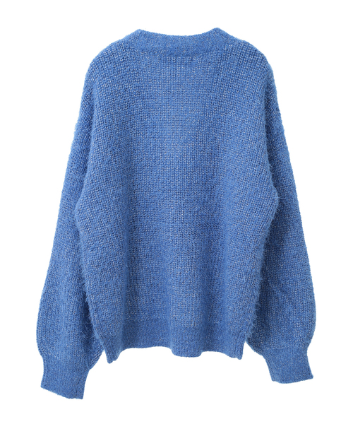 SOFFITTO(ソフィット)の「ラメ混シャギーニットカーディガン(取り扱い店舗限定)(カーディガン/ボレロ・レディース・オフホワイト/ブルー/グレイッシュベージュ/ブラック・FREE)」の5枚目の写真