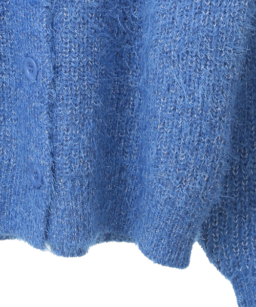 SOFFITTO(ソフィット)の「ラメ混シャギーニットカーディガン(取り扱い店舗限定)(カーディガン/ボレロ・レディース・オフホワイト/ブルー/グレイッシュベージュ/ブラック・FREE)」の8枚目の写真