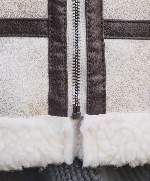 tiptop（ティップトップ）の「フェイクムートンボアブルゾン（ムートンコート・レディース・ブラウン/チャコールグレー/ブラック/アイボリー・FREE）」の13枚目の写真