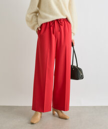 【楽ちんキレイ】ドロストセミワイドパンツ