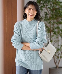 ソフトタッチケーブルニットチュニック