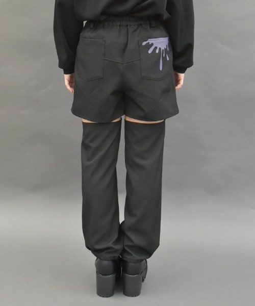 SECRETデザイン ブラックパンツ THE BOLDMAN パンツ Nylon Pants / ナイロンパンツ メンズ レディース