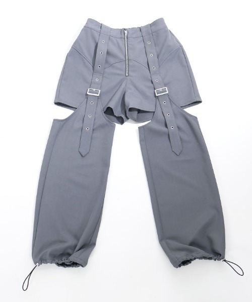 【最終価格】コルセットベルトデザインパンツ axes POETIQUE ワイン 最終価格】コルセットベルトデザインパンツ axes POETIQUE