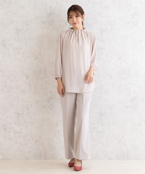 Rose Tiara（ローズティアラ）の「タックブラウス（シャツ/ブラウス・レディース・ピンク/ブラック/オフホワイト・42/38/46）」の7枚目の写真