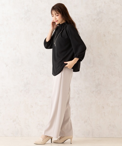 Rose Tiara（ローズティアラ）の「タックブラウス（シャツ/ブラウス・レディース・ピンク/ブラック/オフホワイト・42/38/46）」の16枚目の写真