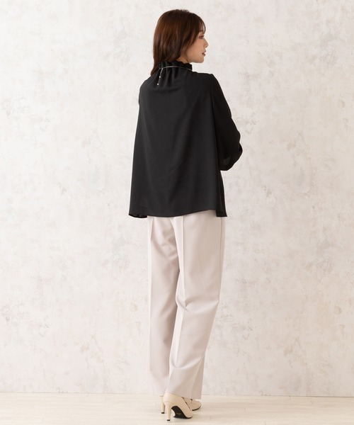 Rose Tiara（ローズティアラ）の「タックブラウス（シャツ/ブラウス・レディース・ピンク/ブラック/オフホワイト・42/38/46）」の18枚目の写真