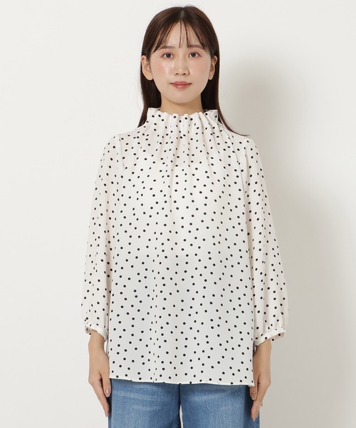 Rose Tiara（ローズティアラ）の「タックブラウス（シャツ/ブラウス・レディース・ピンク/ブラック/オフホワイト・42/38/46）」の19枚目の写真