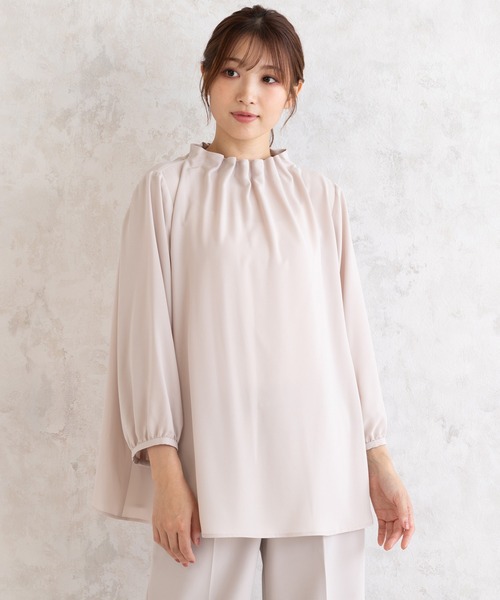 Rose Tiara（ローズティアラ）の「タックブラウス（シャツ/ブラウス・レディース・ピンク/ブラック/オフホワイト・42/38/46）」の5枚目の写真