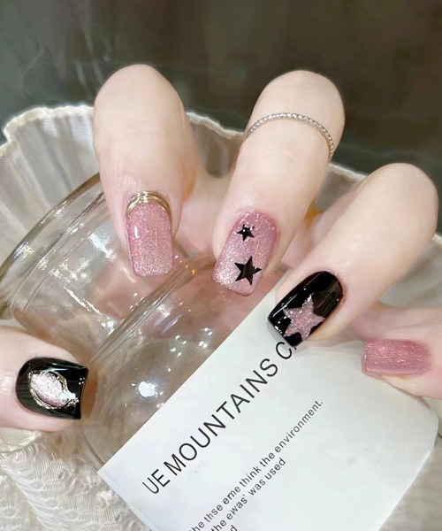 セール】簡単にネイルチップ ハンドネイルチップ 変形フレンチネイル