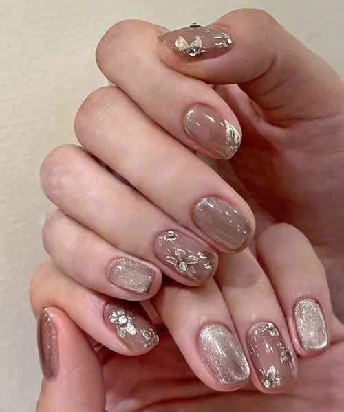 簡単にネイルチップ ハンドネイルチップ 変形フレンチネイル（ネイル