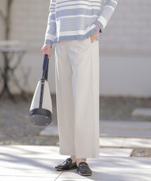 【セットアップ対応・洗える】セルロースリネンストレッチ ワイド パンツ