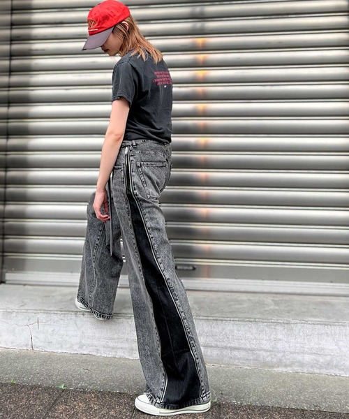 Classical Origin（クラシカルオリジン）の「「3WAYサイドジップ」ヴィンテージ加工デニムパンツ(綿100％)／Vintage Washed Side-Zip Denim（デニムパンツ・メンズ・ブラック系2/ブラック系1・MEDIUM/LARGE/SMALL）」の9枚目の写真