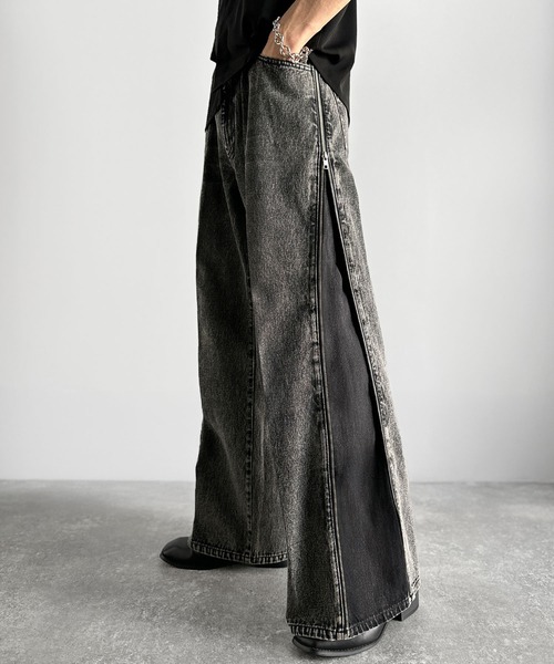 Classical Origin（クラシカルオリジン）の「「3WAYサイドジップ」ヴィンテージ加工デニムパンツ(綿100％)／Vintage Washed Side-Zip Denim（デニムパンツ・メンズ・ブラック系2/ブラック系1・MEDIUM/LARGE/SMALL）」の15枚目の写真