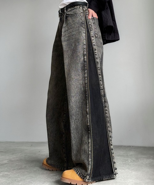 Classical Origin（クラシカルオリジン）の「「3WAYサイドジップ」ヴィンテージ加工デニムパンツ(綿100％)／Vintage Washed Side-Zip Denim（デニムパンツ・メンズ・ブラック系2/ブラック系1・MEDIUM/LARGE/SMALL）」の16枚目の写真