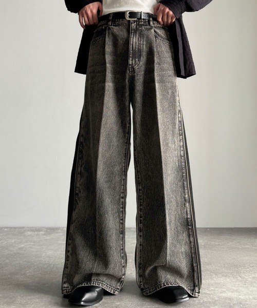 Classical Origin（クラシカルオリジン）の「「3WAYサイドジップ」ヴィンテージ加工デニムパンツ(綿100％)／Vintage Washed Side-Zip Denim（デニムパンツ・メンズ・ブラック系2/ブラック系1・MEDIUM/LARGE/SMALL）」の18枚目の写真