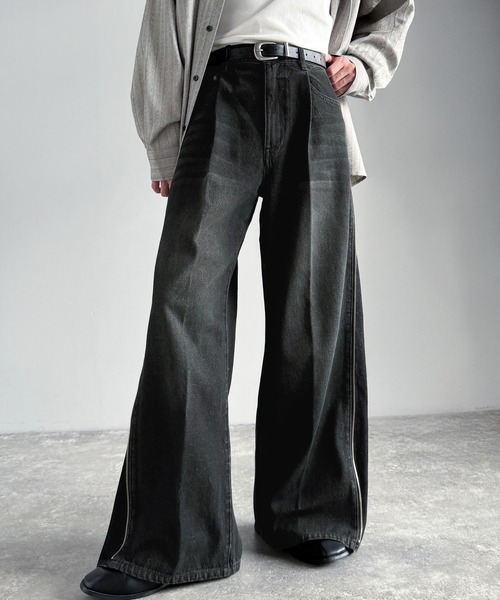 Classical Origin(クラシカルオリジン)の「「3WAYサイドジップ」ヴィンテージ加工デニムパンツ(綿100%)/Vintage Washed Side-Zip Denim(デニムパンツ・メンズ・ブラック系2/ブラック系1・MEDIUM/LARGE/SMALL)」の21枚目の写真