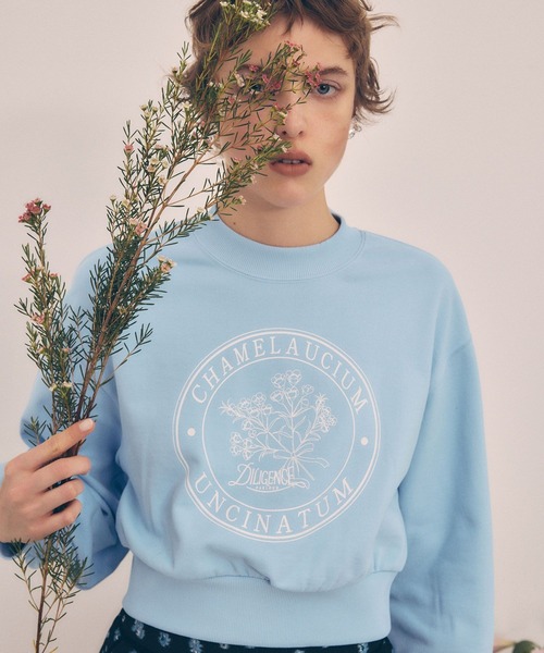 VIS(ビス)の「【DILIGENCE PARLOUR】VIS別注モデルフラワーロゴスウェット【セットアップ対応】(スウェット・レディース・ネイビー/ブルー系その他6/イエロー・FREE)」の2枚目の写真