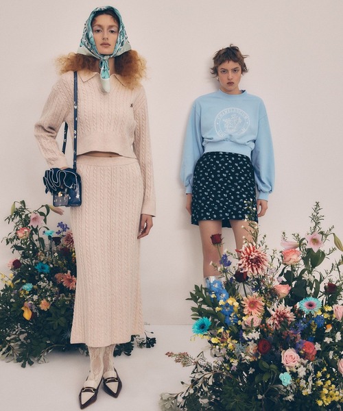 VIS(ビス)の「【DILIGENCE PARLOUR】VIS別注モデルフラワーロゴスウェット【セットアップ対応】(スウェット・レディース・ネイビー/ブルー系その他6/イエロー・FREE)」の7枚目の写真