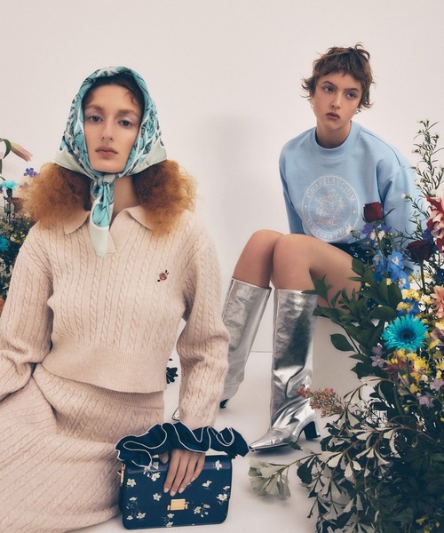 VIS(ビス)の「【DILIGENCE PARLOUR】VIS別注モデルフラワーロゴスウェット【セットアップ対応】(スウェット・レディース・ネイビー/ブルー系その他6/イエロー・FREE)」の8枚目の写真