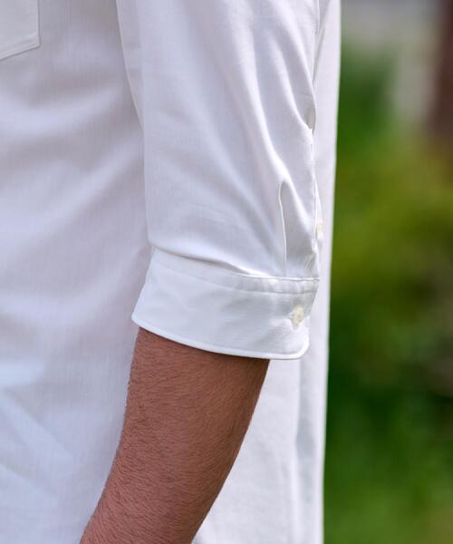DRESSTERIOR(ドレステリア)の「リネン混スリークオーターシャツ(シャツ/ブラウス・メンズ・ホワイト/ブラック/サックスブルー/ネイビー・90/91/92/94)」の11枚目の写真