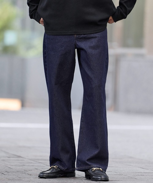 セール】12ozリラックスフィットストレートデニム（デニムパンツ