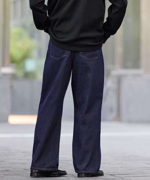 セール】12ozリラックスフィットストレートデニム（デニムパンツ