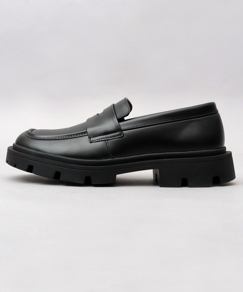 glabella（グラベラ）の「厚底 スクエアトゥ 幅広 コインローファー（ローファー・メンズ・ブラック・L/M/S）」の19枚目の写真