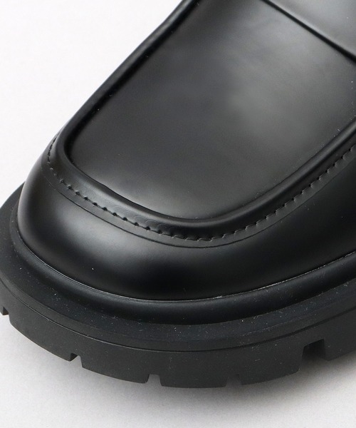 glabella（グラベラ）の「厚底 スクエアトゥ 幅広 コインローファー（ローファー・メンズ・ブラック・L/M/S）」の20枚目の写真