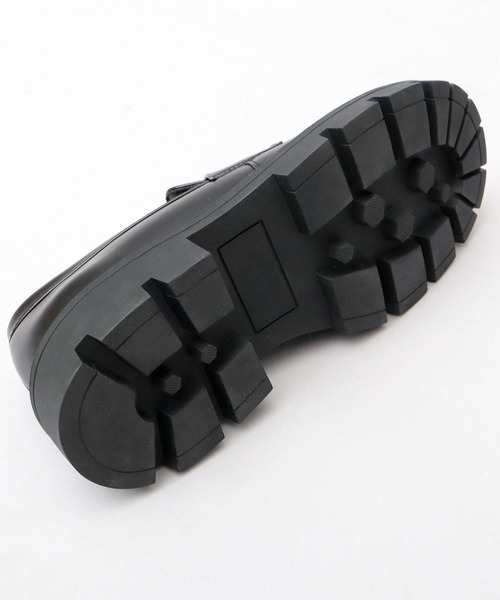 glabella（グラベラ）の「厚底 スクエアトゥ 幅広 コインローファー（ローファー・メンズ・ブラック・L/M/S）」の11枚目の写真