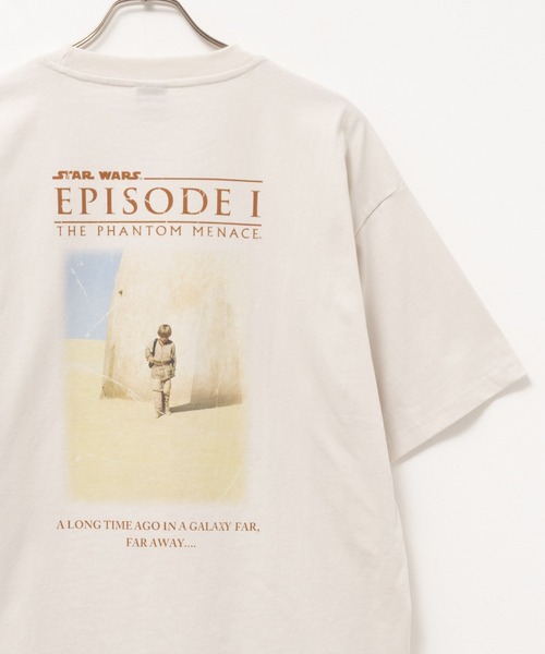 STAR WARS(スターウォーズ)の「STAR WARS スターウォーズ ピグメントライクTシャツ(Tシャツ/カットソー・メンズ・グレー系/スミクロ/アイボリー・XL/L/M)」の2枚目の写真