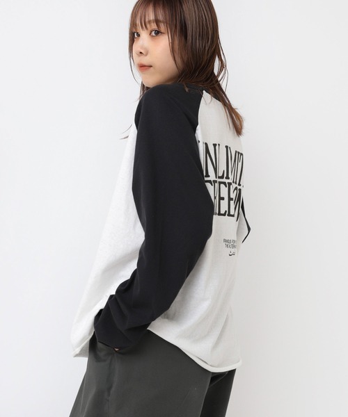 RNA(アールエヌエー)の「M2411 RABBIT EARLラグランロンT(Tシャツ/カットソー・レディース・ホワイト/スミクロ/イエロー/ミント/パープル・MEDIUM)」の6枚目の写真