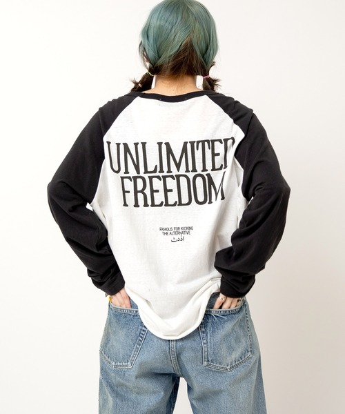 RNA(アールエヌエー)の「M2411 RABBIT EARLラグランロンT(Tシャツ/カットソー・レディース・ホワイト/スミクロ/イエロー/ミント/パープル・MEDIUM)」の12枚目の写真