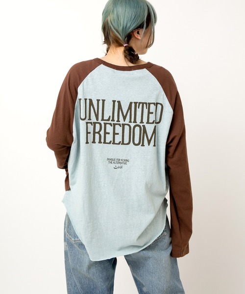 RNA(アールエヌエー)の「M2411 RABBIT EARLラグランロンT(Tシャツ/カットソー・レディース・ホワイト/スミクロ/イエロー/ミント/パープル・MEDIUM)」の16枚目の写真