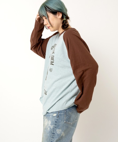 RNA(アールエヌエー)の「M2411 RABBIT EARLラグランロンT(Tシャツ/カットソー・レディース・ホワイト/スミクロ/イエロー/ミント/パープル・MEDIUM)」の15枚目の写真