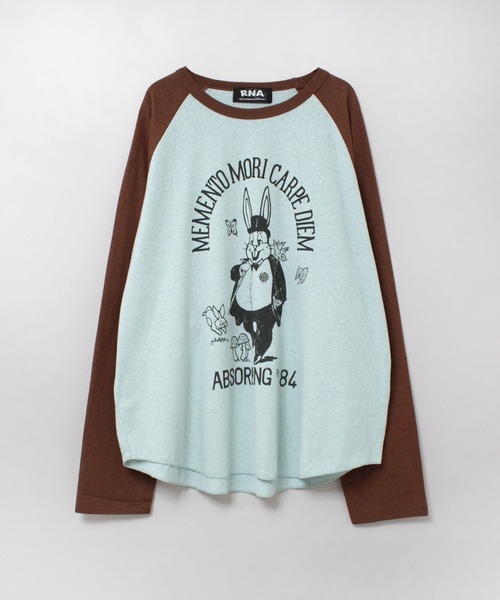 RNA(アールエヌエー)の「M2411 RABBIT EARLラグランロンT(Tシャツ/カットソー・レディース・ホワイト/スミクロ/イエロー/ミント/パープル・MEDIUM)」の17枚目の写真