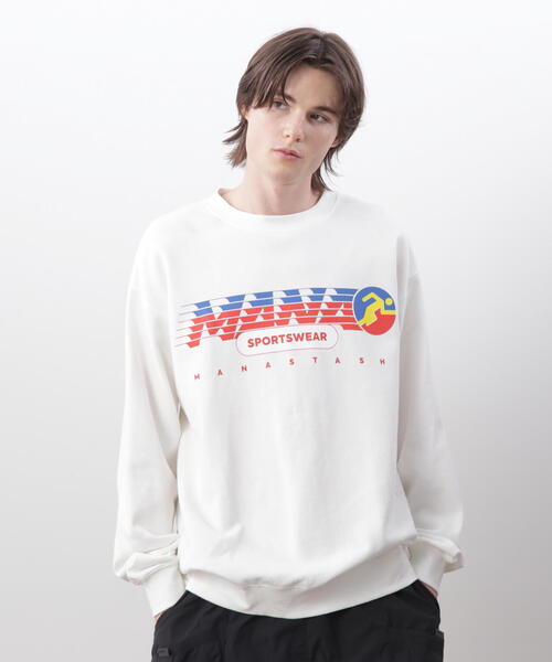 MANASTASH(マナスタッシュ)の「MANASTASH/マナスタッシュ CiTee SWEAT SPORTS/シティスウェット スポーツ(スウェット・メンズ・ブラック/ブルー系その他3/ホワイト・L/M/S/XL)」の2枚目の写真