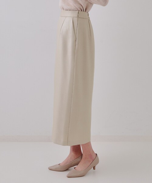 OPAQUE.CLIP（オペークドットクリップ）の「ラメナロースカート【洗濯機洗い可】（スカート・レディース・ベージュ系9/ブラック系5・38/40/42）」の19枚目の写真