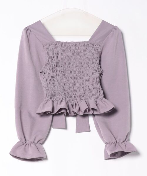 GORGE(ゴージ)の「《前後2WAY×スクエアネック》レディース シャーリングブラウス 体型カバー 春夏秋(シャツ/ブラウス・レディース・ラベンダー/アイボリー/ブラック/ホワイト系その他/ブラック系その他・F)」の6枚目の写真