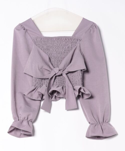 GORGE(ゴージ)の「《前後2WAY×スクエアネック》レディース シャーリングブラウス 体型カバー 春夏秋(シャツ/ブラウス・レディース・ラベンダー/アイボリー/ブラック/ホワイト系その他/ブラック系その他・F)」の14枚目の写真