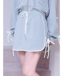 リボンスウェットミニスカパン（セットアップ可能）