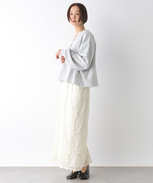 LEPSIM（レプシィム）の「深Vネックプルオーバー　289456（Tシャツ/カットソー・レディース・ライトグレー/オフホワイト/チャコールグレー・FREE）」の15枚目の写真