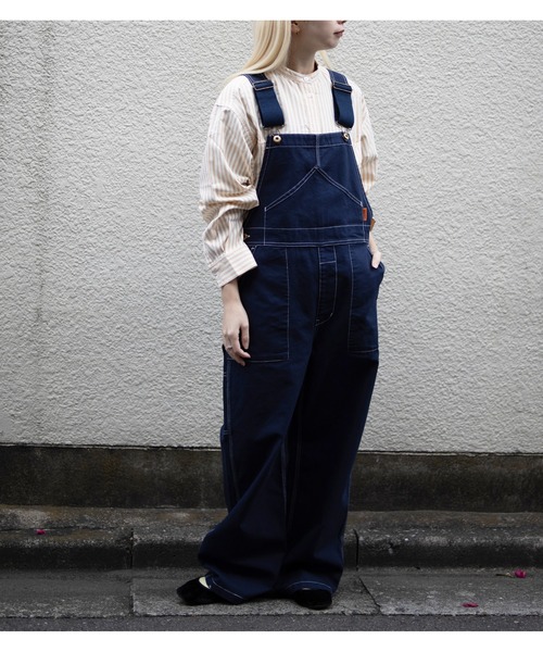 サロペット・オーバーオール・オールインワン rosy luce HEART NECK DENIM OVERALLS rosyluce Heart Neck Denim Salopette - メルカリ