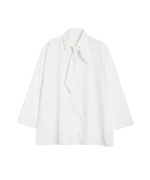 セール】【柳橋唯コラボ】ワイドスリーブタイネックシャツ（シャツ