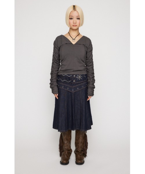 SLEEVE GATHER CUT トップス（Tシャツ/カットソー）｜LAGUA GEM