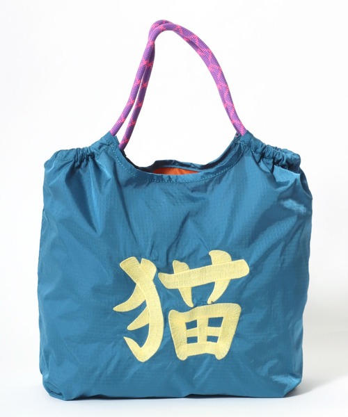 HOUSTON(ヒューストン)の「HOUSTON(ヒューストン)NYLON MARKET BAG/猫刺繍ナイロンマーケットバッグ レディース メンズ ユニセックス(トートバッグ・レディース・オリーブ/ブルー系その他/ピンク/ライトピンク/ダークグリーン/イエロー・FREE)」の17枚目の写真